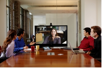 Figure 3. Cisco TelePresence MX300 in Medium Team Room Environment